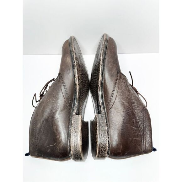 Base London Men’s Shoes Brown Leather Size 8 Lace Up Round Toe Casual - Picture 5 of 12